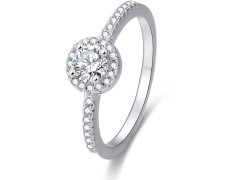 Beneto Stříbrný prsten s krystaly AGG194 54 mm