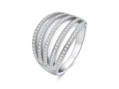 Beneto Stříbrný prsten se zirkony AGG338 56 mm