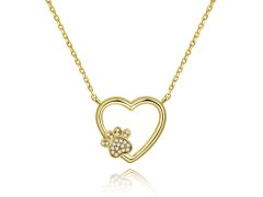Beneto Zlatý náhrdelník Láska k mazlíčkovi AGS702/48-GOLD
