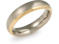 Boccia Titanium Pozlacený titanový snubní prsten 0130-08 53 mm