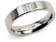 Boccia Titanium Titanový prsten s diamanty 0121-02 50 mm
