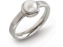 Boccia Titanium Titanový prsten s perlou 0137-01 55 mm