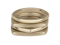 BREIL Moderní sada pozlacených prstenů New Tetra TJ302 56 mm