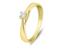 Brilio Nadčasový zásnubní prsten ze žlutého zlata GR114YAU 50 mm
