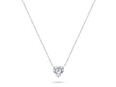 Brilio Silver Blyštivý stříbrný náhrdelník Srdce NCL53W
