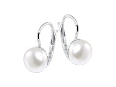 Brilio Silver Elegantní stříbrné náušnice se syntetickou perlou 438 001 01235 0400000