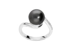 Brilio Silver Elegantní stříbrný prsten s pravou tahitskou perlou TA/SR05575A 52 mm