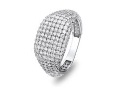 Brilio Silver Luxusní stříbrný prsten se zirkony RI019W 48 mm