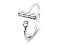 Brilio Silver Minimalistický stříbrný prsten RI037W