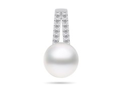 Brilio Silver Moderní stříbrný přívěsek s pravou perlou a zirkony PT102W