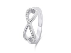Brilio Silver Moderní stříbrný prsten Nekonečno RI052W 52 mm