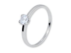 Brilio Silver Něžný stříbrný prsten se zirkonem 426 001 00576 04 55 mm