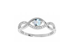 Brilio Silver Okouzlující stříbrný prsten s topazem Precious Stone SR00716TP 52 mm