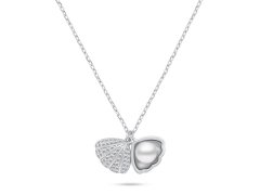 Brilio Silver Originální stříbrný náhrdelník s perlou Lastura NCL21W (řetízek, 2x přívěsek)