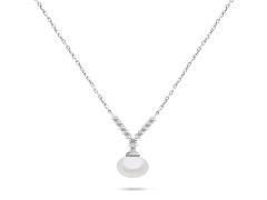 Brilio Silver Překrásný stříbrný náhrdelník s pravou perlou NCL81W