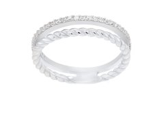 Brilio Silver Půvabný stříbrný prsten se zirkony GR044W 50 mm