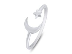 Brilio Silver Slušivý stříbrný otevřený prsten RI079W
