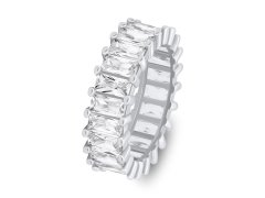Brilio Silver Třpytivý stříbrný prsten s čirými zirkony RI087W 56 mm