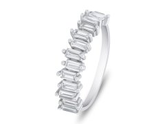 Brilio Silver Třpytivý stříbrný prsten s čirými zirkony RI096W 56 mm