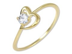 Brilio Zásnubní prsten s krystalem Srdce 226 001 01033 51 mm