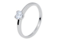 Brilio Zásnubní prsten z bílého zlata se zirkonem 226 001 01077 07 58 mm