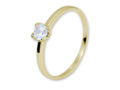 Brilio Zásnubní prsten ze žlutého zlata se zirkonem 226 001 01077 50 mm
