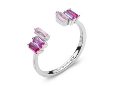 Brosway Blyštivý otevřený prsten Fancy Vibrant Pink FVP12 50 mm