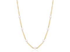 Brosway Elegantní pozlacený náhrdelník s perlami Affinity BFF161