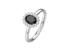 Brosway Elegantní stříbrný prsten Fancy Mystery Black FMB75 52 mm