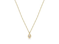 Brosway Krásný pozlacený náhrdelník se zirkonem Ribbon BBN30