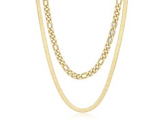 Brosway Pozlacený dvojitý náhrdelník s krystaly Symphonia BYM108