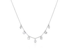 Brosway Půvabný ocelový náhrdelník s krystaly Rain BNR06