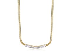 Brosway Půvabný pozlacený náhrdelník s čirými zirkony Desideri BEIN017