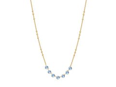 Brosway Půvabný pozlacený náhrdelník s modrými krystaly Symphonia BYM137