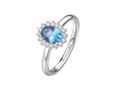 Brosway Elegantní stříbrný prsten Fancy Freedom Blue FFB70 50 mm