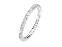 Brosway Třpytivý stříbrný prsten Fancy Infinite White FIW74 50 mm