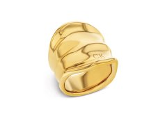 Calvin Klein Masivní pozlacený prsten Elemental 35000646 58 mm