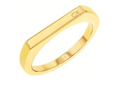 Calvin Klein Nadčasový pozlacený prsten Faceted 35000188 52 mm