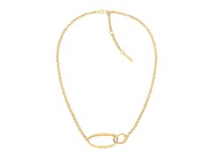 Calvin Klein Půvabný pozlacený náhrdelník Sculptural 35000354