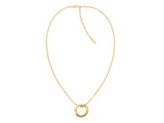 Calvin Klein Slušivý pozlacený dámský náhrdelník z oceli 35000307