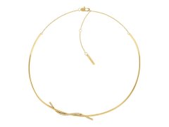 Calvin Klein Slušivý pozlacený náhrdelník s krystaly Crystallized Weave 35000511