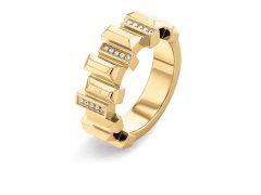 Calvin Klein Stylový pozlacený prsten s krystaly Luster 35000333 52 mm