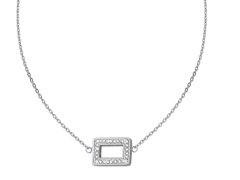 CRYSTalp Elegantní ocelový náhrdelník s krystaly 30525.E