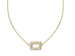 CRYSTalp Elegantní pozlacený náhrdelník s krystaly 30525.EG