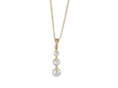 CRYSTalp Elegantní pozlacený náhrdelník s krystaly Mood 32242.G