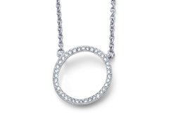 CRYSTalp Půvabný náhrdelník s kruhovým přívěskem Circle 32146.R