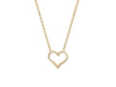 CRYSTalp Romantický pozlacený náhrdelník s krystaly Sparkling Heart 30449.EG