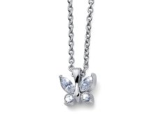 CRYSTalp Třpytivý náhrdelník s krystaly Motýl 30519.R