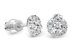 Cutie Diamonds Luxusní peckové náušnice z bílého zlata s brilianty DZ60167-30-00-X-2