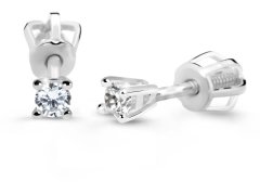 Cutie Diamonds Minimalistické náušnice pecky z bílého zlata s brilianty DZ60129-30-00-X-2